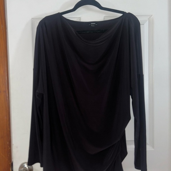 Express Tops - Express Black Draped Blouse Extra Large